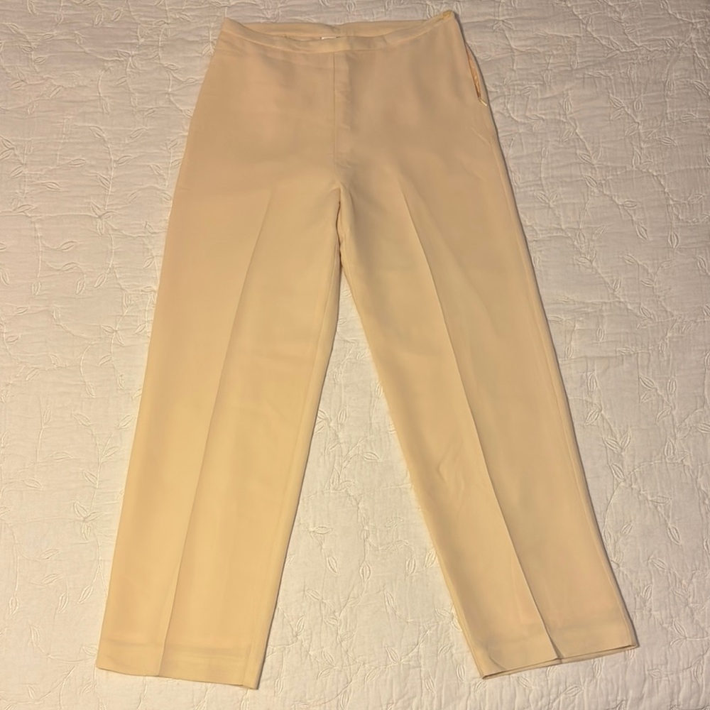Bob Mackie Cream Straight Leg Pants